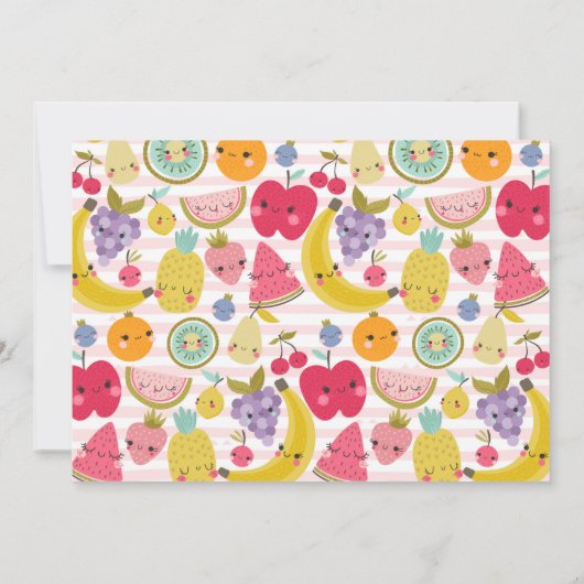 Tuttifrutti 2e verjaardag uitnodiging (Achterkant)