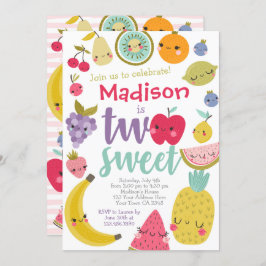 Tuttifrutti 2e verjaardag uitnodiging