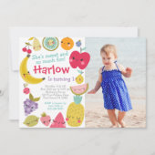 Tuttifrutti Birthday Invitation Kaart (Voorkant)