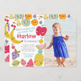 Tuttifrutti Birthday Invitation Kaart