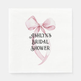 Tuttig witte roze lint bruiloftsontbijt servet