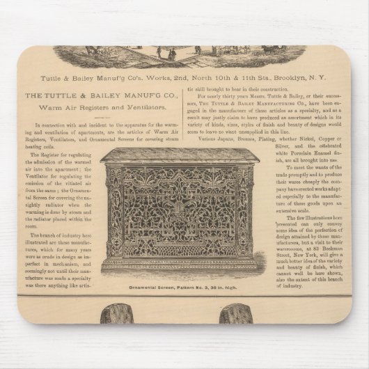 Tuttle and Bailey Manufacturing Company Muismat (Voorkant)