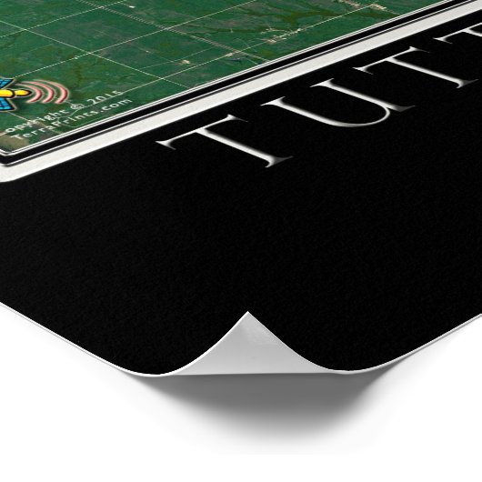 Tuttle Creek Reservoir Kansas Satellite Poster Map (Hoek)