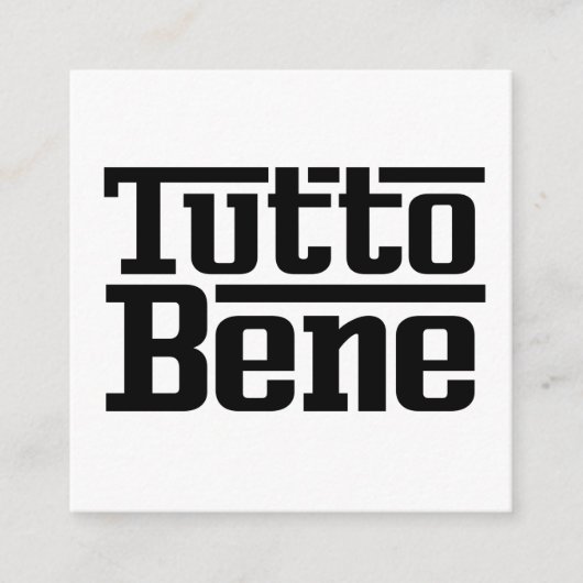 Tutto Bene Informatiekaartje (Voorkant)