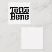 Tutto Bene Informatiekaartje (Voorkant / Achterkant)