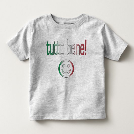 Tutto Bene. Italiaanse vlag Kinder Shirts (Voorkant)