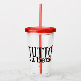 Tutto Van Bene (a fuoco) Acryl Drinkbeker