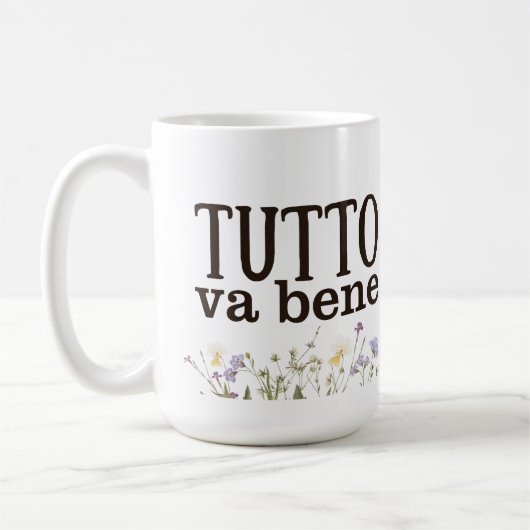 Tutto Van Bene (con fiori) Koffiemok (Links)