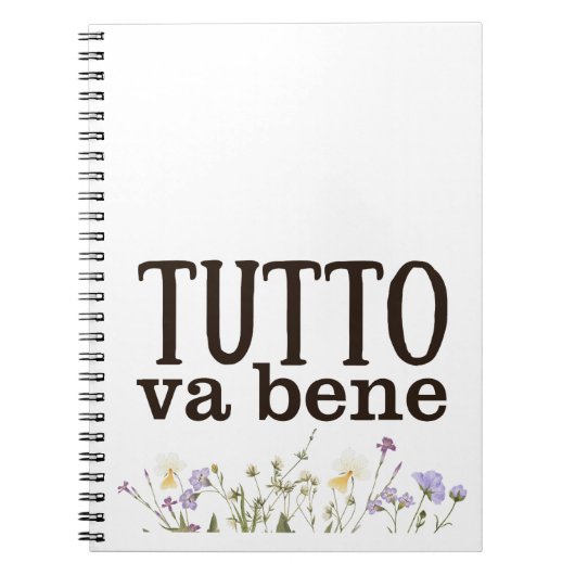 Tutto Van Bene (con fiori) Notitieboek (Voorkant)