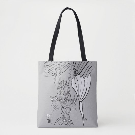 Tuttu-Man (halve Man/halve Caraïben) Tote Bag (Voorkant)