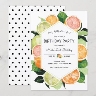 Tutty Fruitig Citrus Verjaardag Kaart