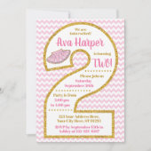 Tutu 2e verjaardag uitnodiging | Ballerina Party (Voorkant)