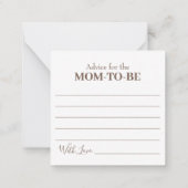Tutu-advies voor mammie mini-douche invoegen notitiekaartje (Achterkant)