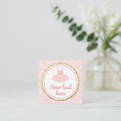 Tutu Baby shower Favor Tag Vierkante Visitekaartje (Staand voorkant)