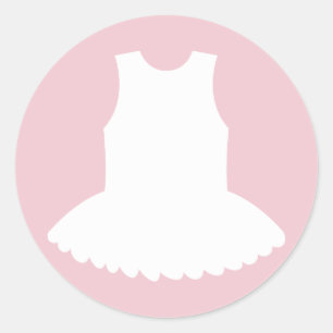 Tutu baby shower stickers voor ballerina meisje