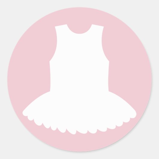 Tutu baby shower stickers voor ballerina meisje (Voorkant)