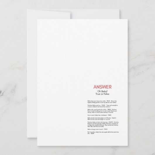 Tutu Ballerina Baby shower - bewerkbare naam, 5x7  Kaart (Achterkant)