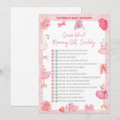 Tutu Ballerina Baby shower - bewerkbare naam, 5x7  Kaart (Voorkant / Achterkant)