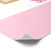 Tutu Ballerina Baby Shower Fotoprops Kader Poster (Hoek)