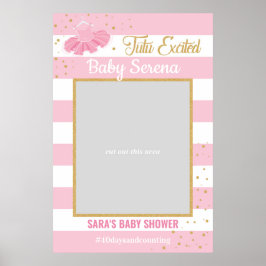 Tutu Ballerina Baby Shower Fotorekwisiet Frame Pos Poster