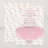 Tutu Ballerina Baby shower Uitnodiging (Voorkant / Achterkant)