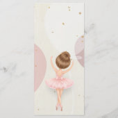Tutu Ballerina Ballet Dancer Girl Birthday Menu (Achterkant)