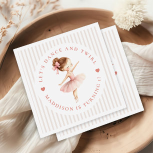 Tutu Ballerina Ballet Danser Meisje Verjaardag Servet