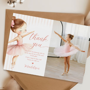 Tutu Ballerina Ballet Danseres Meisje Verjaardag F Bedankkaart