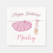 Tutu Ballerina Dance Any Age Birthday Servet (Voorkant)