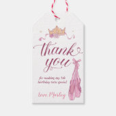 Tutu Ballerina Dance Birthday Hartelijk dank Cadeaulabel (Voorkant)