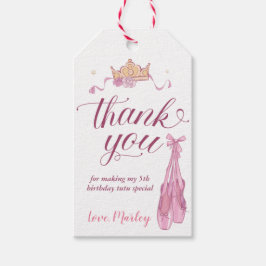 Tutu Ballerina Dance Birthday Hartelijk dank Cadeaulabel