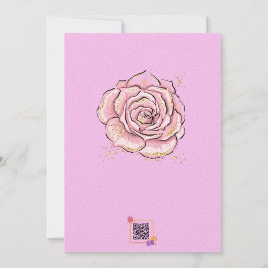 Tutu Ballerina Eerste Verjaardag uitnodiging (Achterkant)