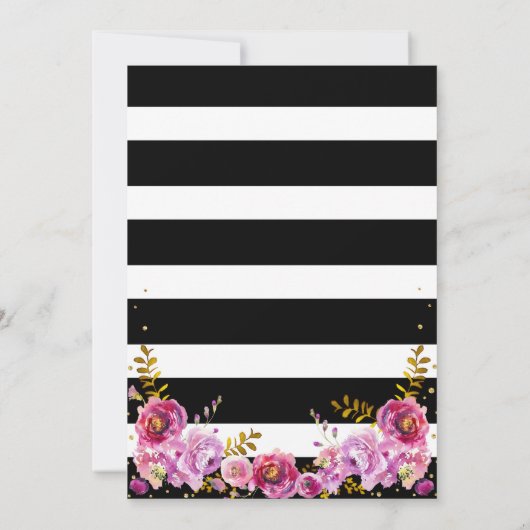 Tutu Ballerina Floral Sparkle derde verjaardag Kaart (Achterkant)