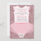 Tutu Ballerina Glitter Baby shower Uitnodiging (Voorkant)