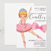 Tutu Ballerina Jurk Verjaardag Kaart (Voorkant / Achterkant)