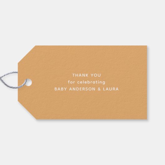 Tutu Ballerina Konijnenkonijn Baby shower Dank u Cadeaulabel (Achterkant Horizontaal)