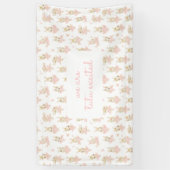 Tutu Ballerina Konijnenkonijn Baby shower Spandoek (Verticaal)