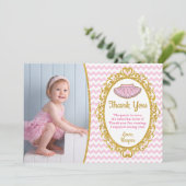 Tutu Birthday - Bedankt voor je creditcard | Roze  Kaart (Staand voorkant)