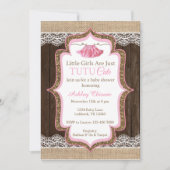 Tutu Cute Baby shower Invitation Kaart (Voorkant)