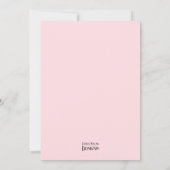 Tutu Cute Baby shower Invitation Pink and Grey Kaart (Achterkant)