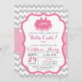 Tutu Cute - Baby shower Uitnodiging (Voorkant / Achterkant)