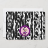 TuTu Cute Baby shower ZEBRA Lavendar Paars 085 Kaart (Achterkant)