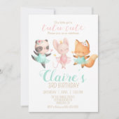 Tutu Cute Ballerina Dieren Ballerina Verjaardagsfe Kaart (Voorkant)