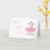 Tutu Cute Ballerina Pink Girly Birthday Kaart (Gele Bloem)