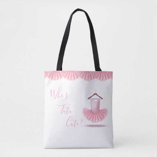 Tutu Cute Ballerina Pink Girly Tote Bag (Voorkant)