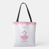 Tutu Cute Ballerina Pink Girly Tote Bag (Achterkant)