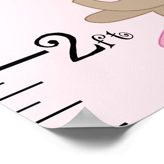 Tutu Cute Ballet Animals Growth Chart Keep at 8x44 Poster (Hoek)