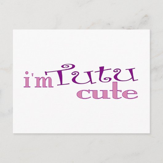 Tutu Cute (Ballet) Briefkaart (Voorkant)