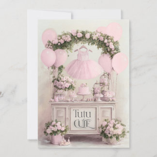 Tutu Cute Ballet Roze Ballerina Thema voor Meisjes Kaart