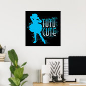TuTu Cute (blauw) Poster (Thuiskantoor)